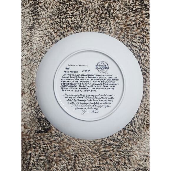 Edwin M Knowles Collector Plate Seventh Issue The Flower Arrangement with COA - Picture 4 of 12